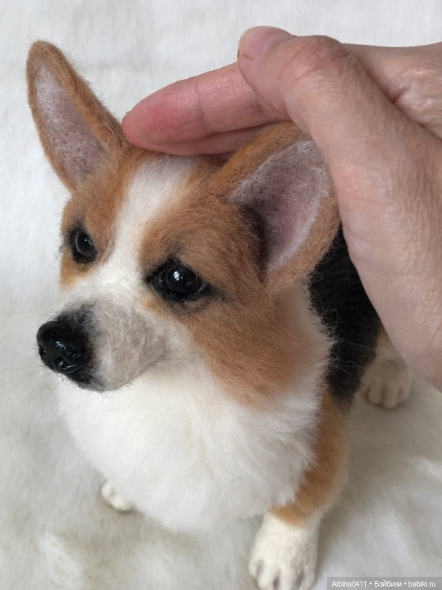 Корги — Валяные игрушки из шерсти: сухое валяние (фото 4)