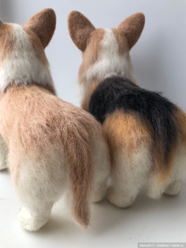 Корги — Валяные игрушки из шерсти: сухое валяние (фото 5)