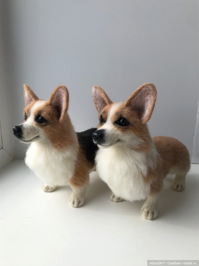 Корги — Валяные игрушки из шерсти: сухое валяние (фото 6)