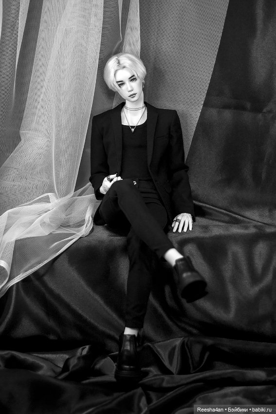 Красота монохрома — Гибридизация кукол BJD (БЖД): пересадка головы (фото 2)