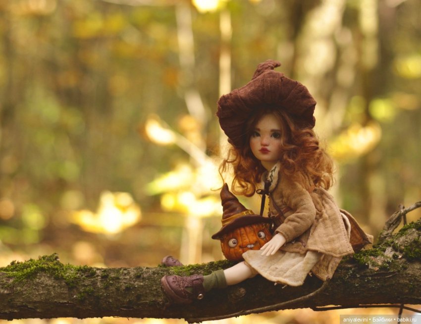Софи в осеннем лесу — Авторские шарнирные куклы своими руками: лепка (фото 6)