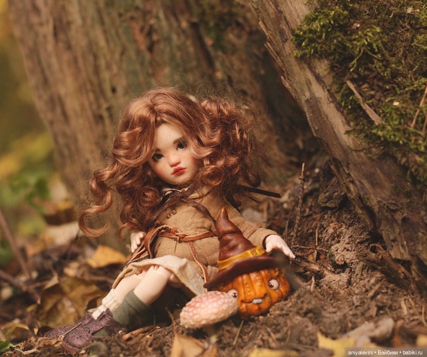 Софи в осеннем лесу — Авторские шарнирные куклы своими руками: лепка (фото 4)