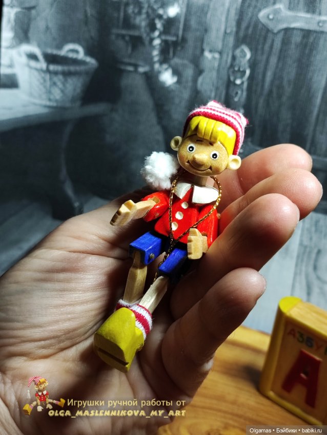 Буратино😊 — Авторские игрушки из дерева: резьба