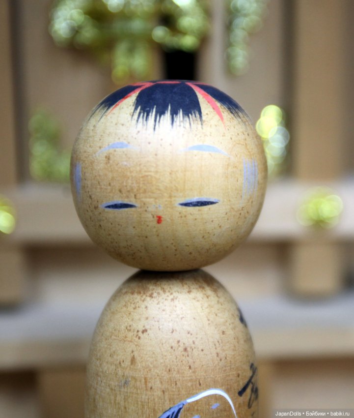 Кокэси с масками театра Но на выставке "Япония. Куклы, сказки и легенды" (фото 7)