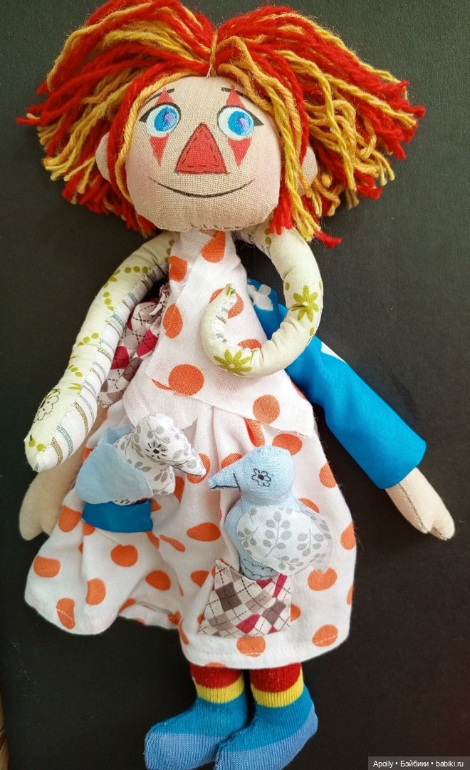 Ещё одна Клоунесса — Авторские текстильные куклы: Вальдорфские (фото 10)