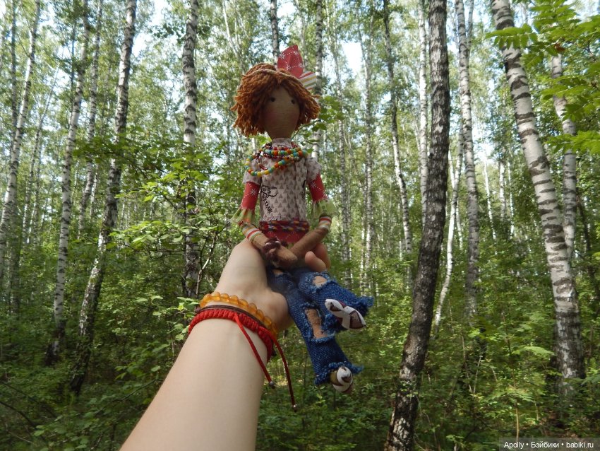Табаки в лесу — Авторские текстильные куклы: Вальдорфские