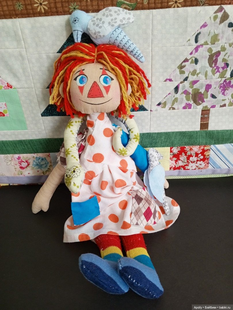 Ещё одна Клоунесса — Авторские текстильные куклы: Вальдорфские (фото 5)