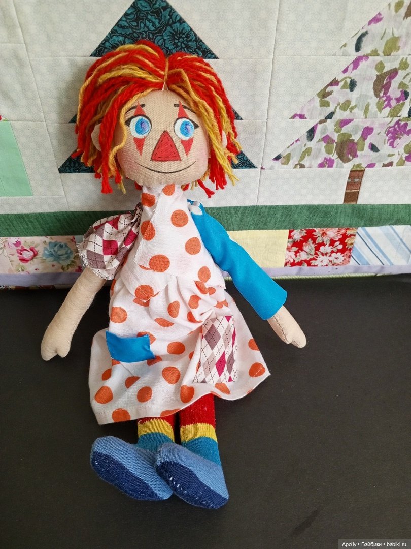 Ещё одна Клоунесса — Авторские текстильные куклы: Вальдорфские (фото 7)