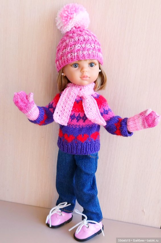 Тёплые свитерочки для кукол паола рейна 32-34 см для периода осень-зима-весна
