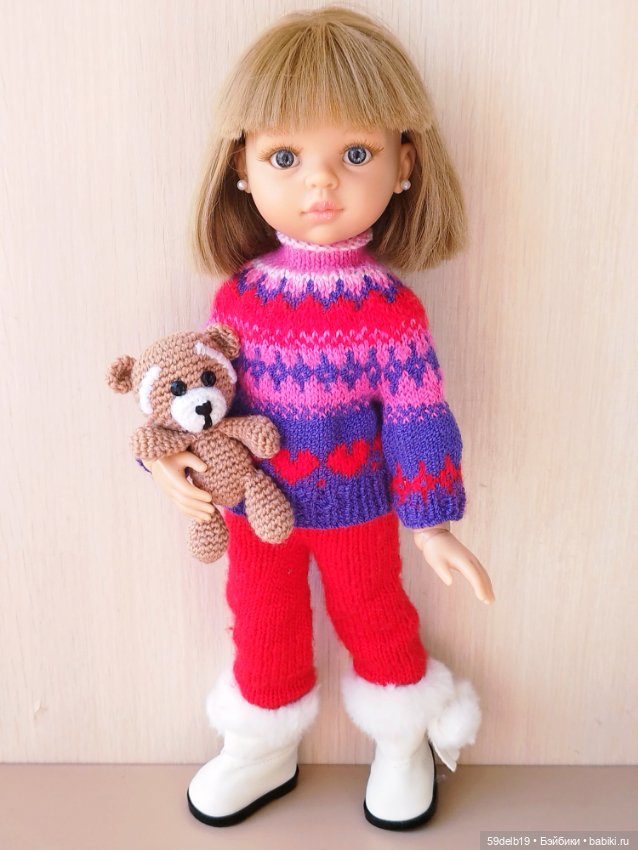 Тёплые свитерочки для кукол паола рейна 32-34 см для периода осень-зима-весна