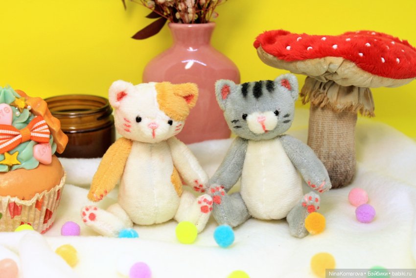 Милые котики — Авторские мишки Тедди и друзья: фото (фото 2)