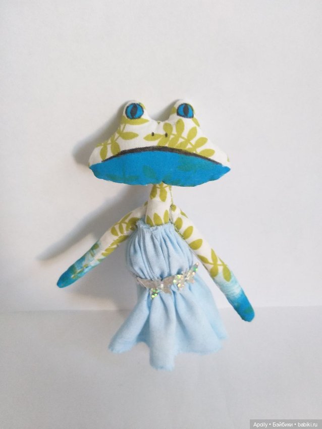Снова лягушата. Веточка — Текстильные игрушки и примитивы: кофейные