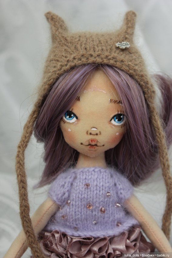 Вивьен и Бэмби 💜 — Авторские текстильные куклы: Вальдорфские (фото 5)