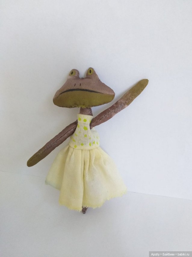 Снова лягушата - Оливка — Текстильные игрушки и примитивы: кофейные (фото 6)