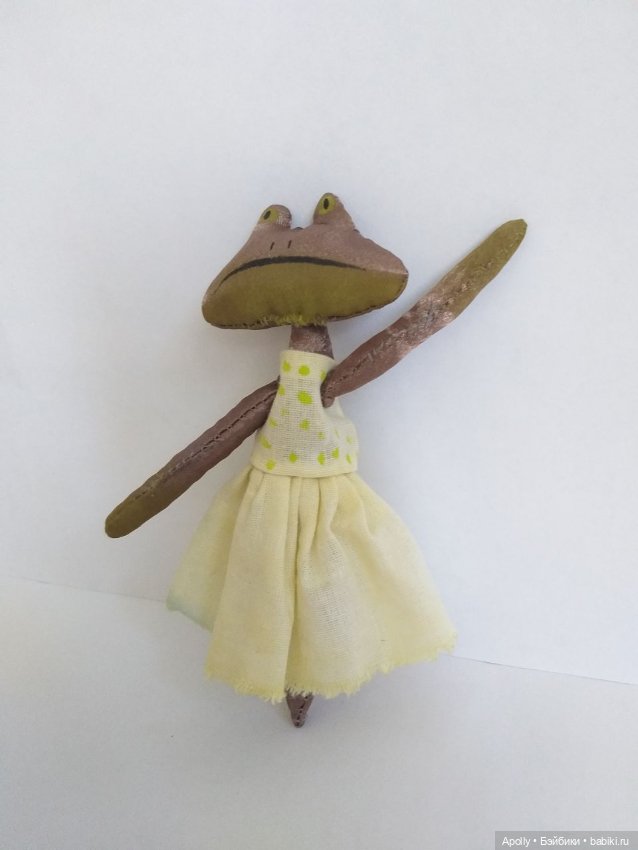 Снова лягушата - Оливка — Текстильные игрушки и примитивы: кофейные (фото 7)
