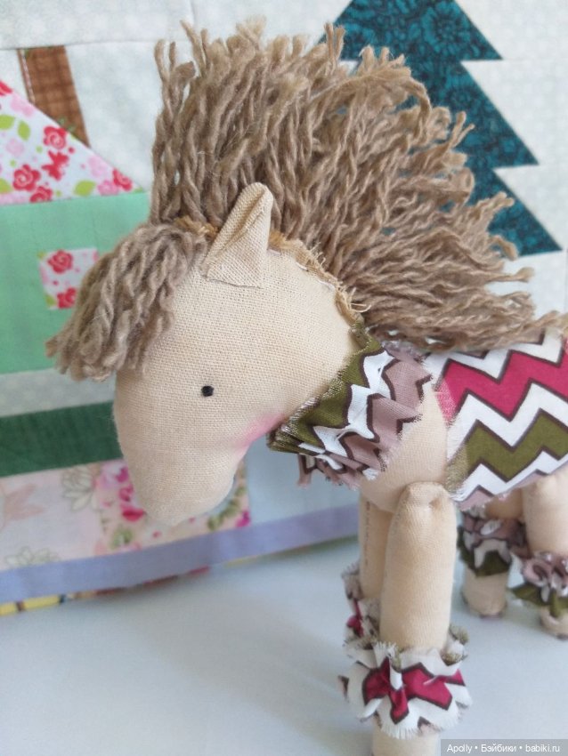 Ещё одна лошадка — Текстильные игрушки и примитивы: кофейные (фото 7)