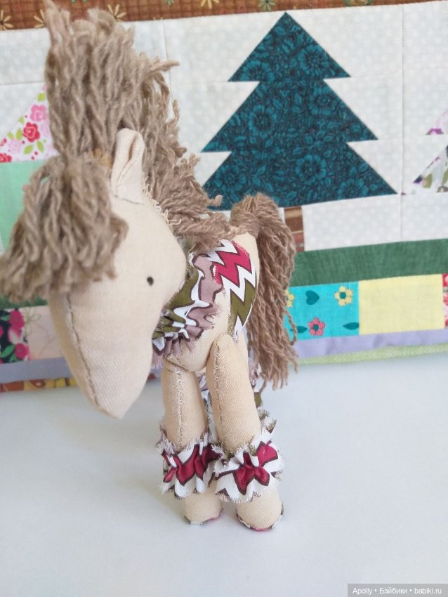 Ещё одна лошадка — Текстильные игрушки и примитивы: кофейные (фото 5)