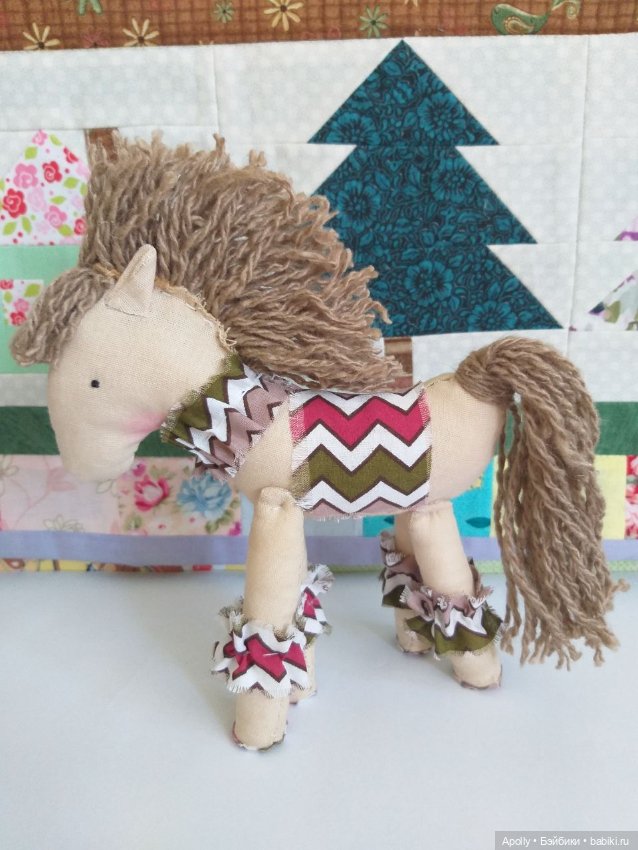 Ещё одна лошадка — Текстильные игрушки и примитивы: кофейные (фото 8)