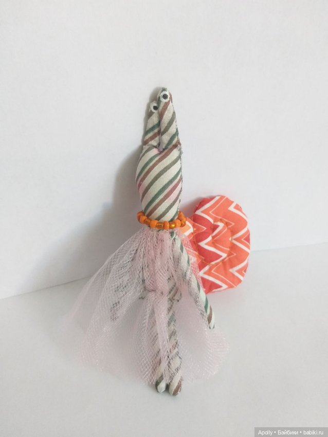 Улиточка Листочек — Текстильные игрушки и примитивы: кофейные