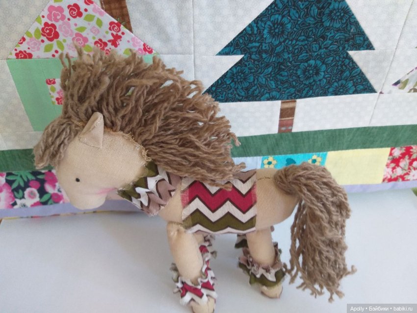 Ещё одна лошадка — Текстильные игрушки и примитивы: кофейные (фото 4)