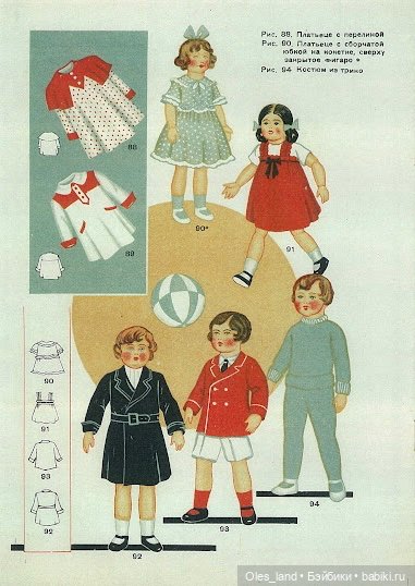 Кукольные наряды 1936 года