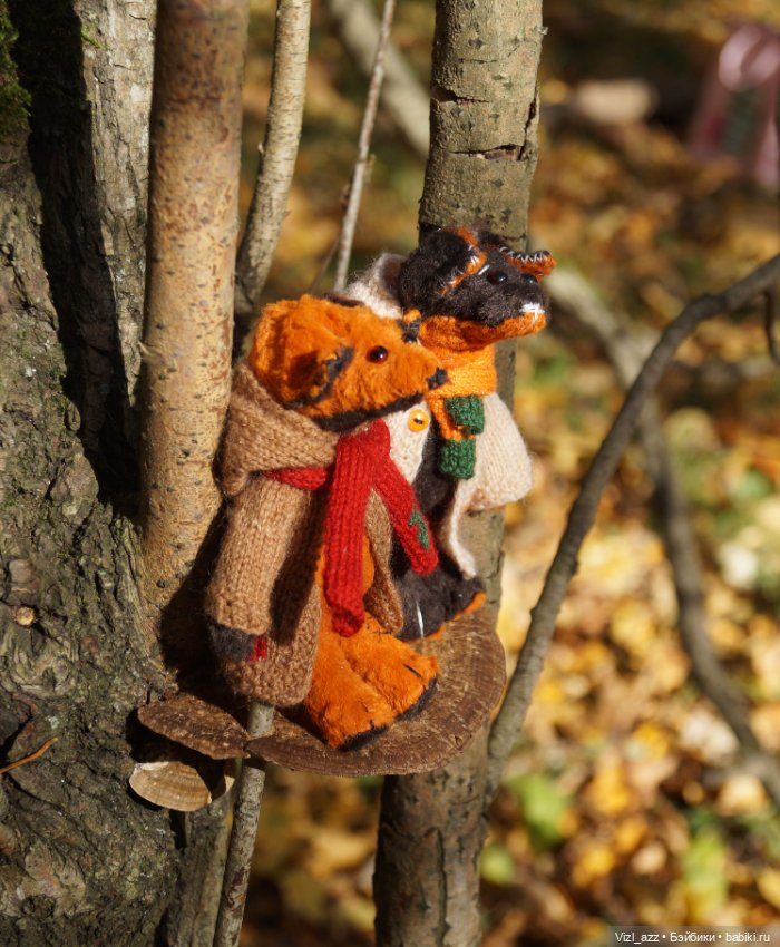 Лисья компания — Текстильные игрушки и примитивы: кофейные (фото 4)