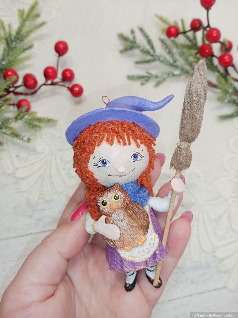 Маленькая ведьмочка — Лепка авторских игрушек и папье (фото 3)
