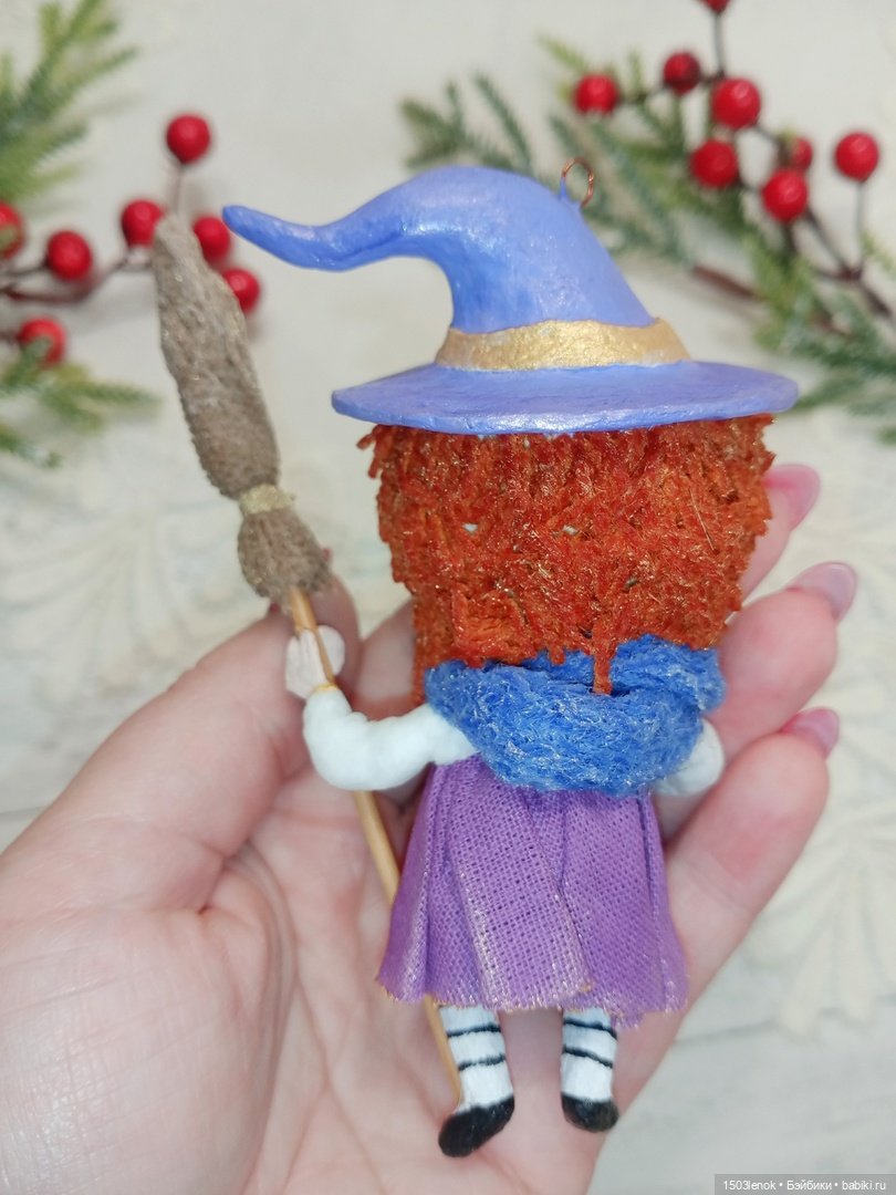 Маленькая ведьмочка — Лепка авторских игрушек и папье (фото 7)