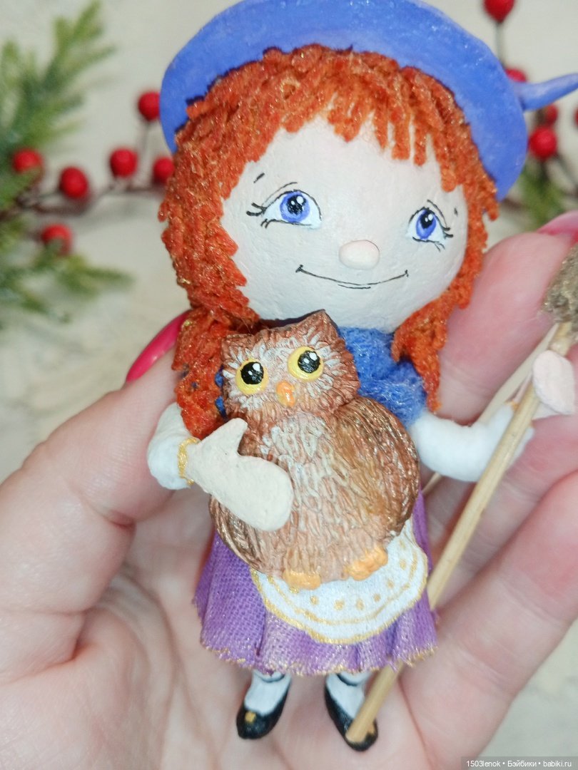 Маленькая ведьмочка — Лепка авторских игрушек и папье (фото 6)
