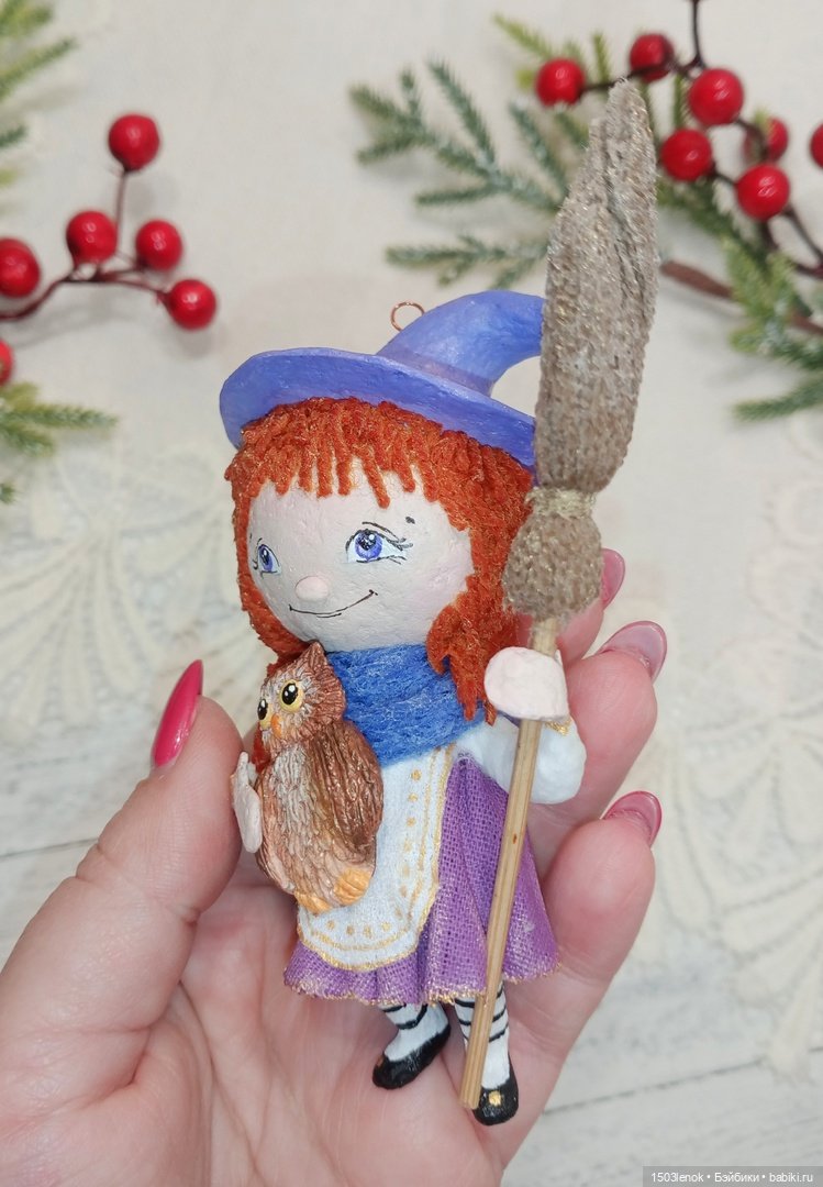 Маленькая ведьмочка — Лепка авторских игрушек и папье (фото 4)