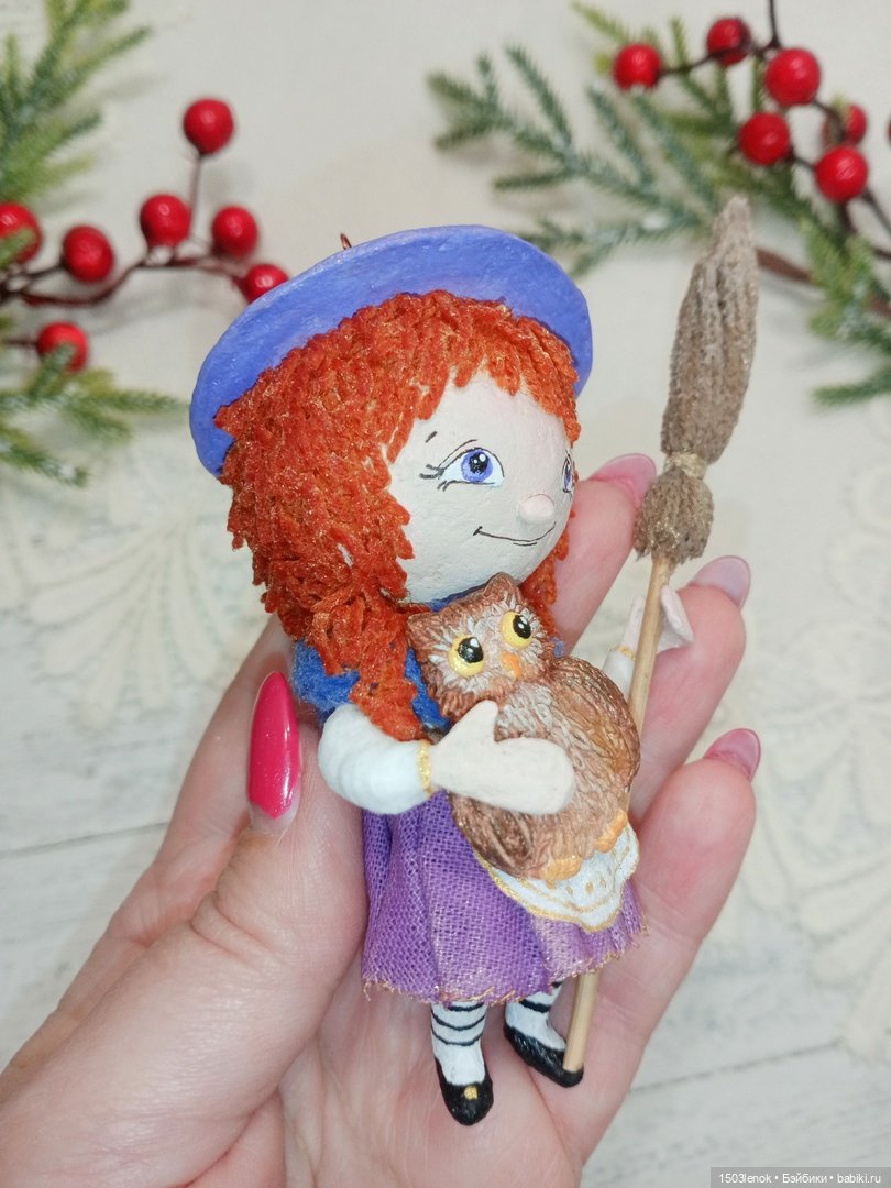 Маленькая ведьмочка — Лепка авторских игрушек и папье (фото 5)
