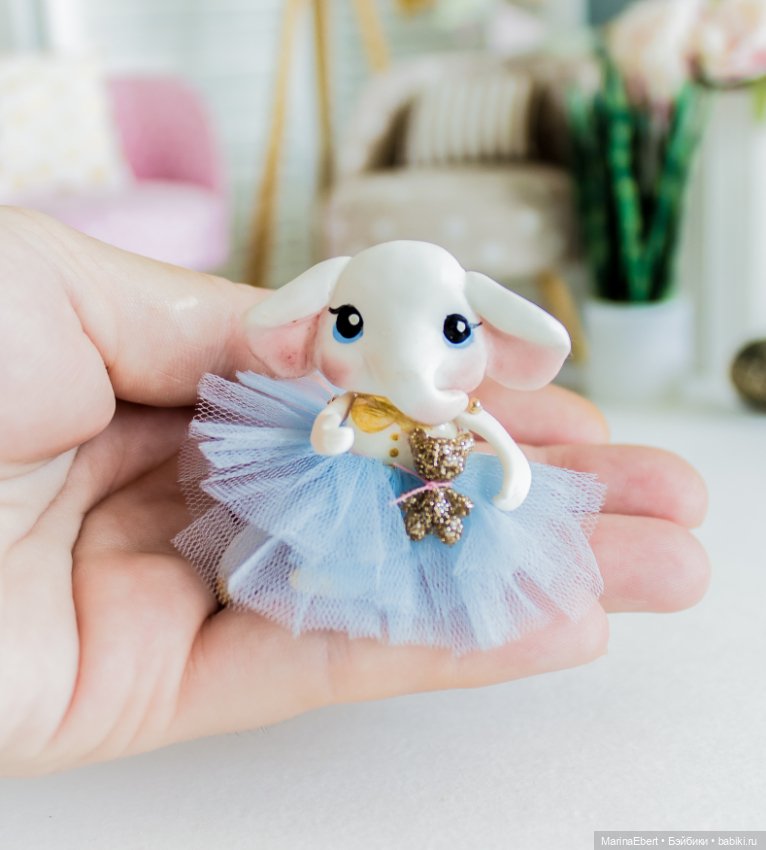 Слоненок Эльза — Лепка авторских игрушек и папье (фото 6)