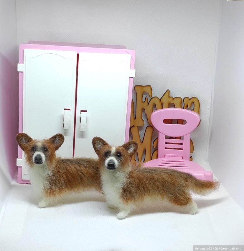 Вельш-корги-пемброк — Валяные игрушки из шерсти: сухое валяние (фото 7)