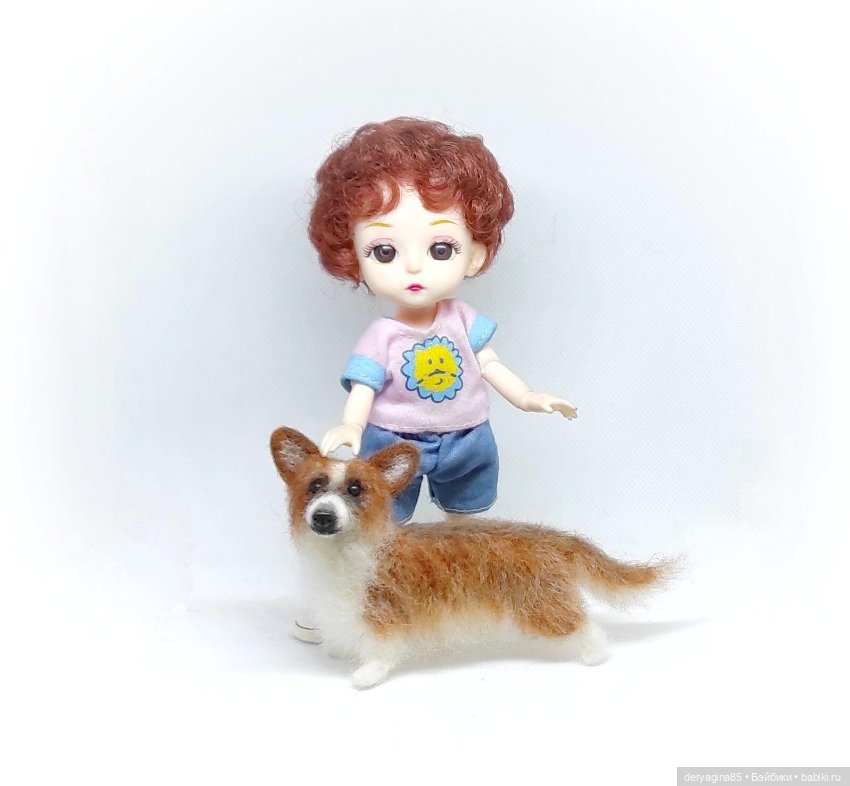 Вельш-корги-пемброк — Валяные игрушки из шерсти: сухое валяние (фото 2)