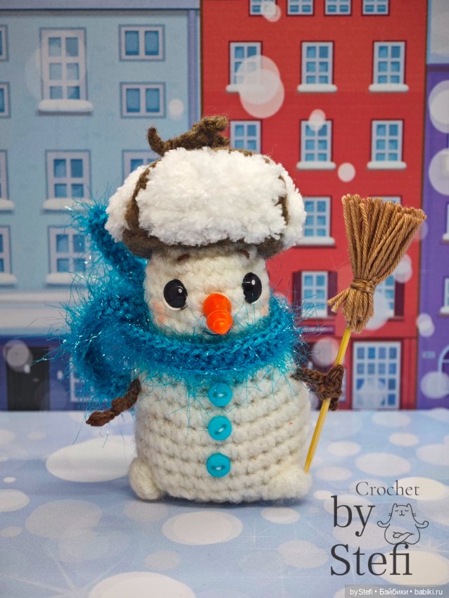 Снеговичок в шапке-ушанке (фото 6)
