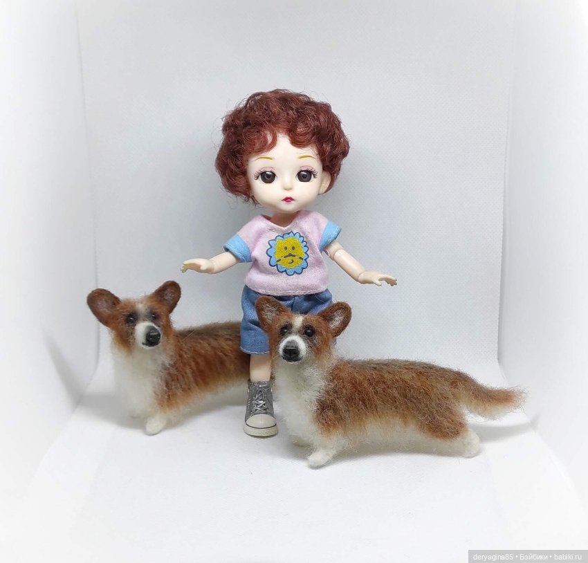 Вельш-корги-пемброк — Валяные игрушки из шерсти: сухое валяние (фото 6)