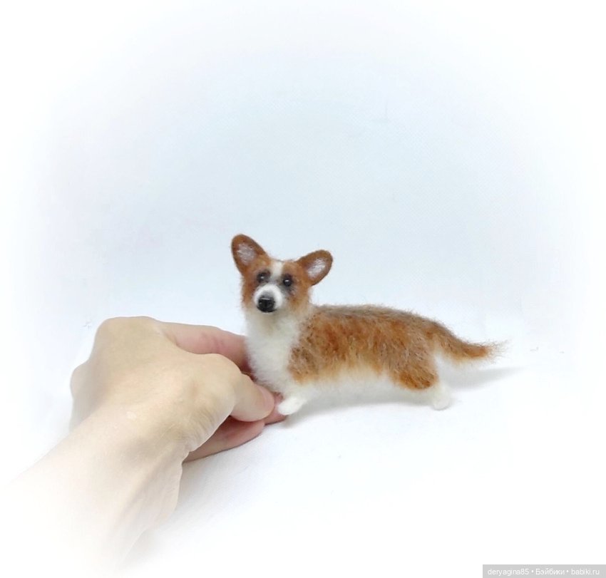 Вельш-корги-пемброк — Валяные игрушки из шерсти: сухое валяние (фото 4)