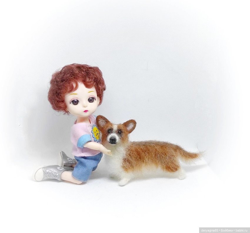 Вельш-корги-пемброк — Валяные игрушки из шерсти: сухое валяние (фото 3)