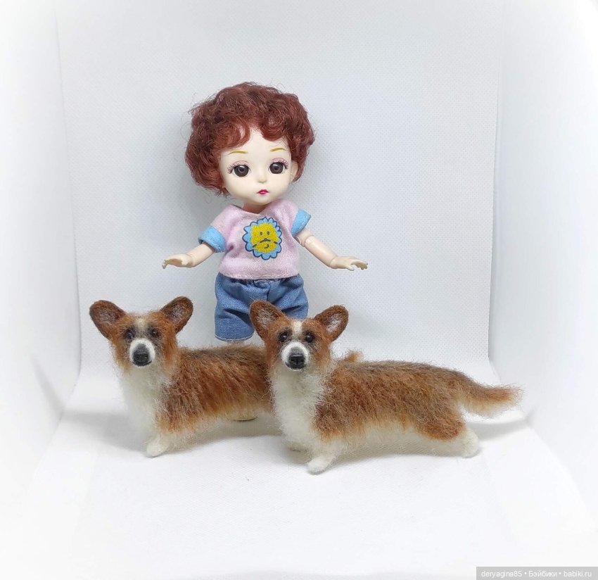 Вельш-корги-пемброк — Валяные игрушки из шерсти: сухое валяние (фото 5)