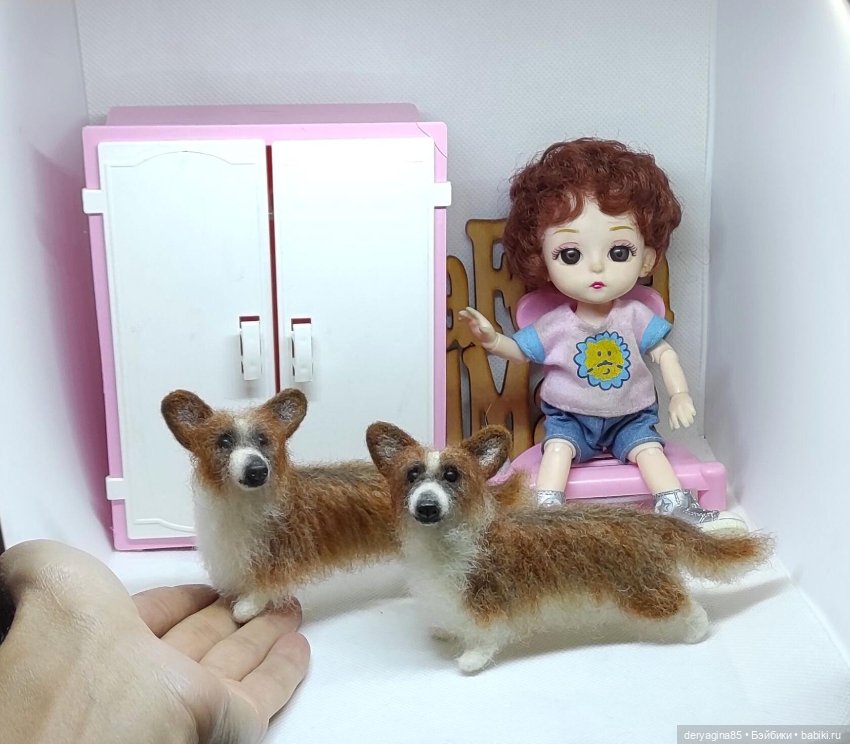 Вельш-корги-пемброк — Валяные игрушки из шерсти: сухое валяние (фото 8)