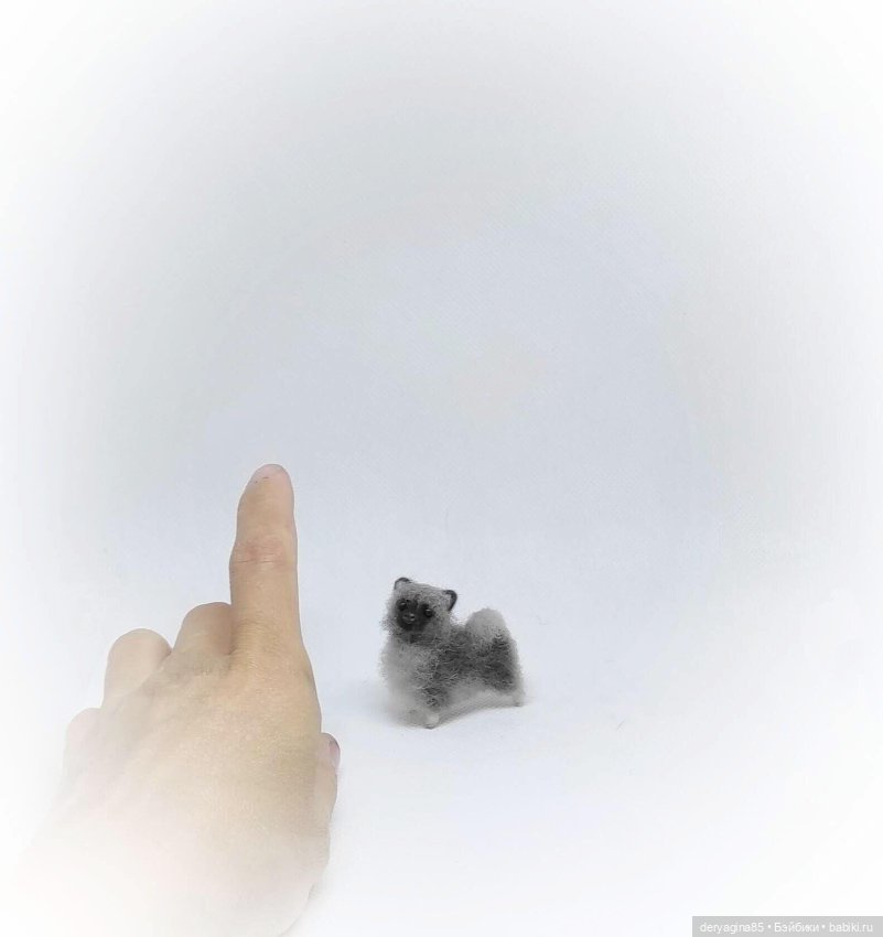 Микро шпиц — Валяные игрушки из шерсти: сухое валяние (фото 8)