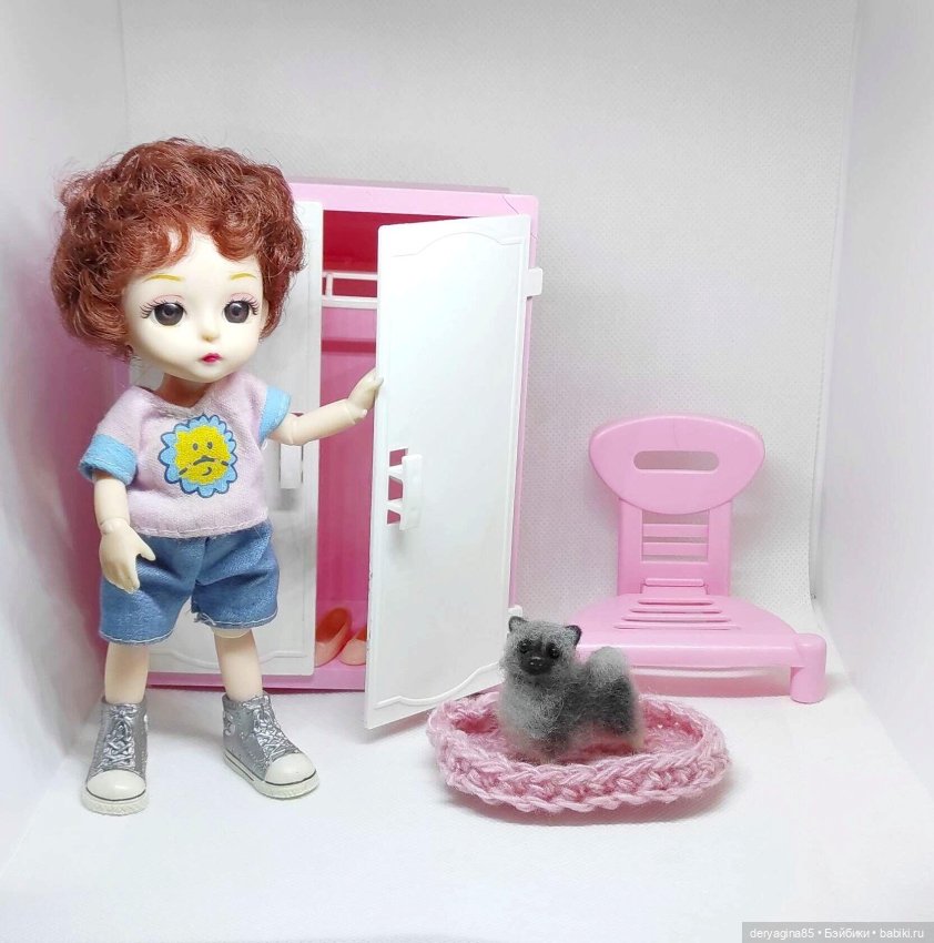 Микро шпиц — Валяные игрушки из шерсти: сухое валяние