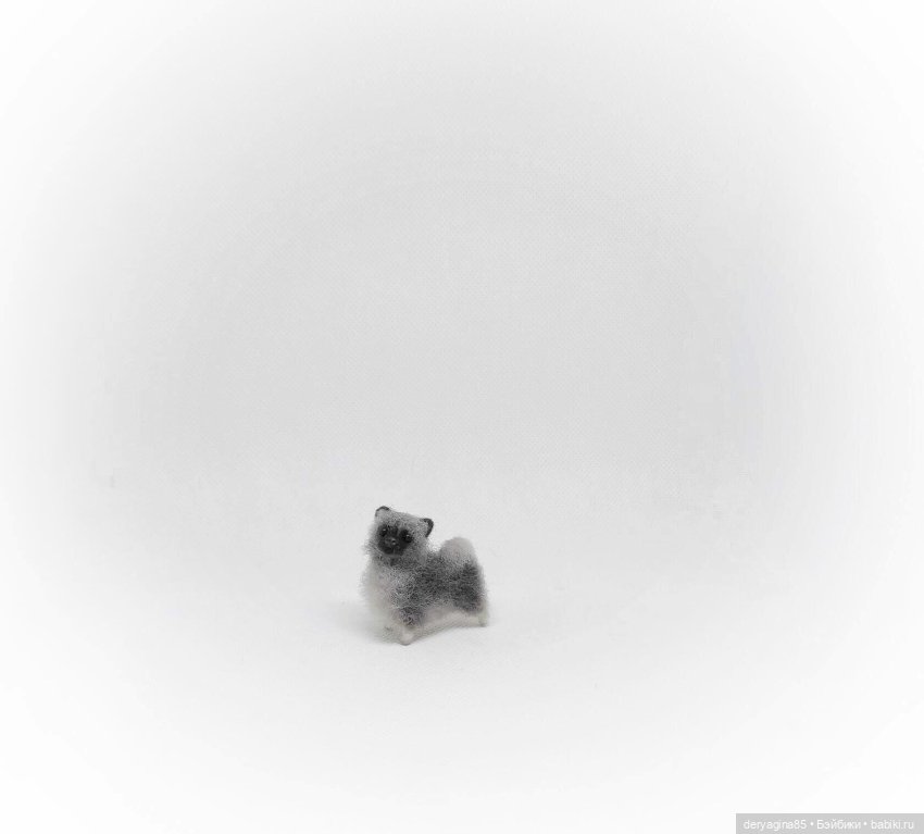 Микро шпиц — Валяные игрушки из шерсти: сухое валяние (фото 9)