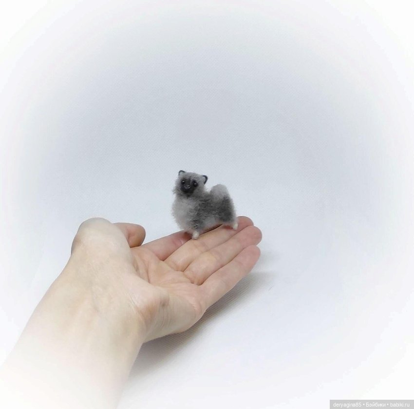 Микро шпиц — Валяные игрушки из шерсти: сухое валяние (фото 7)