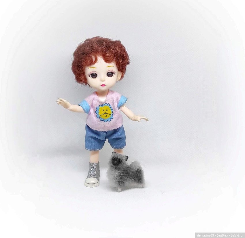 Микро шпиц — Валяные игрушки из шерсти: сухое валяние (фото 5)