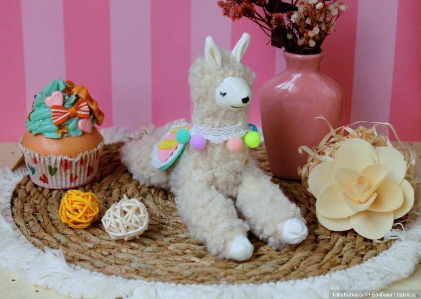 Спящая кудрявая лама — Авторские мишки Тедди и друзья: фото (фото 5)