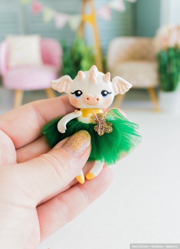 Дракошка елочная игрушка — Лепка авторских игрушек и папье (фото 7)