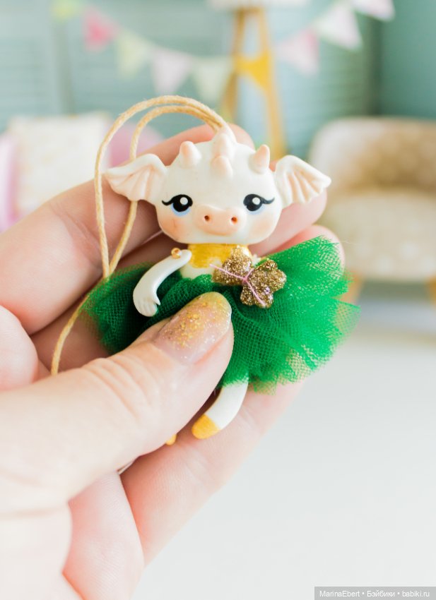 Дракошка елочная игрушка — Лепка авторских игрушек и папье (фото 5)