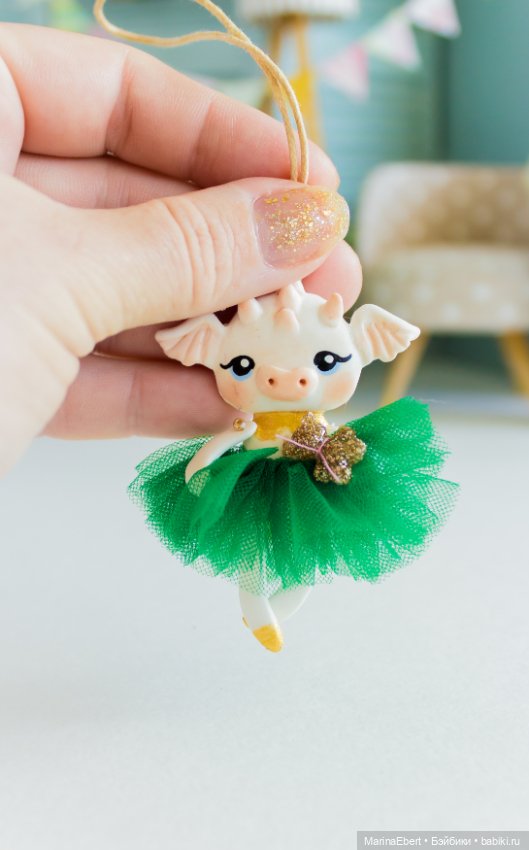 Дракошка елочная игрушка — Лепка авторских игрушек и папье (фото 4)