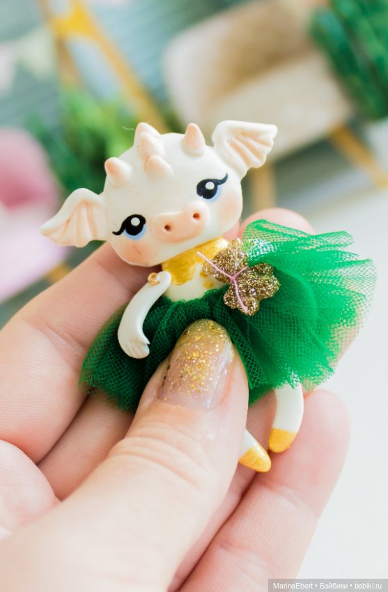 Дракошка елочная игрушка — Лепка авторских игрушек и папье (фото 8)